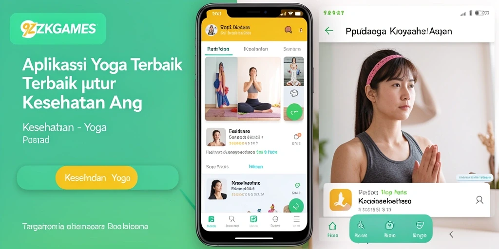 Antarmuka aplikasi 9ZKGAMES yang menampilkan berbagai pose Yoga.