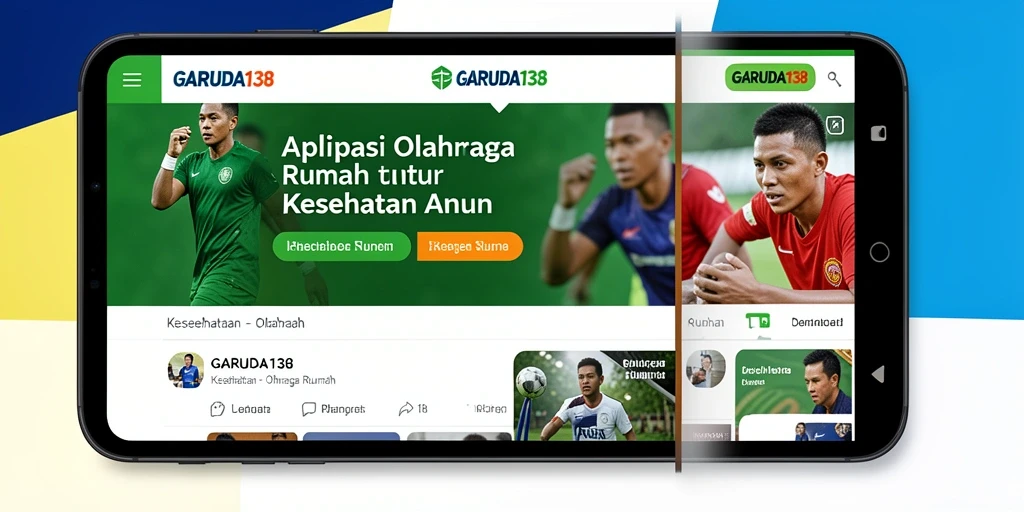 Tampilan antarmuka aplikasi GARUDA138 untuk olahraga rumah.