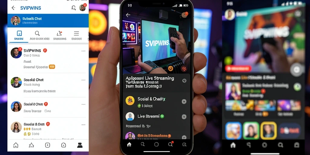 Antarmuka pengguna SVIPWINS yang menarik dan intuitif dalam Live Streaming.