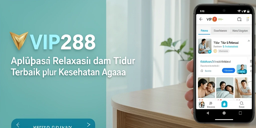 Antarmuka aplikasi VIP288 dengan berbagai pilihan suara relaksasi.